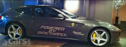 Bild mit Ferrari der auf E85 Biokraftstoff umgerüstet ist