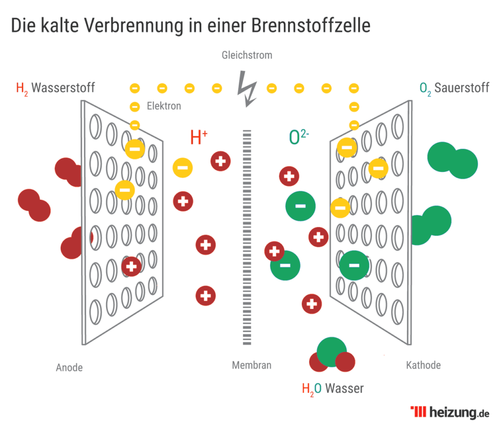 Brennstofffzelle Prinzip und Funktionsweise der kalten Verbrennung