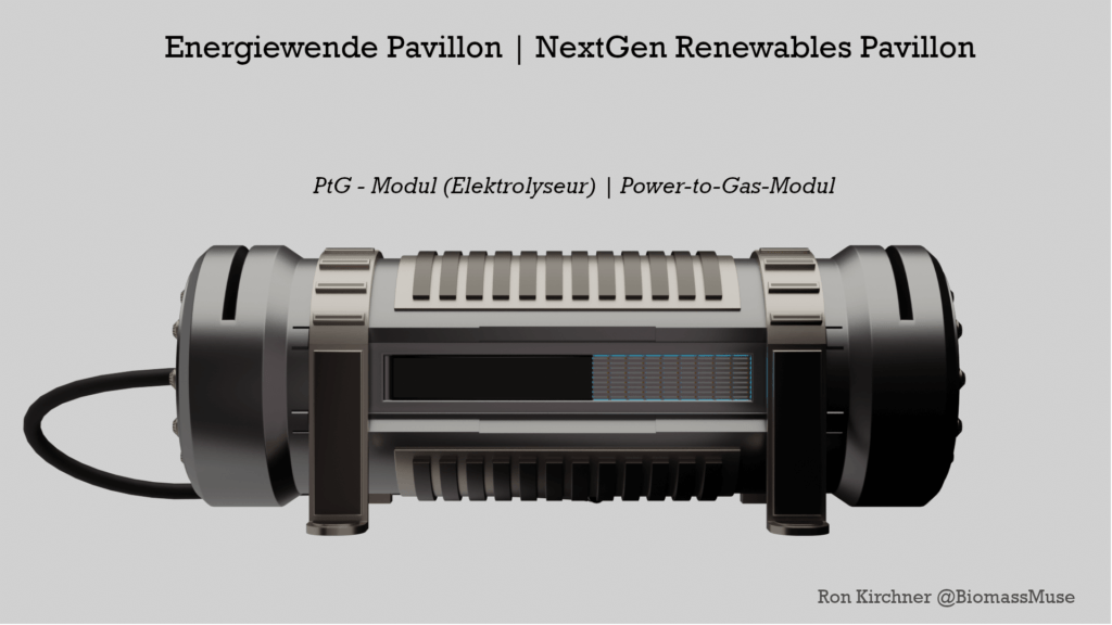 PtG Anlage (Elektrolyseur) des Pavillons