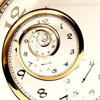 Grafik Zeit Spirale Uhr