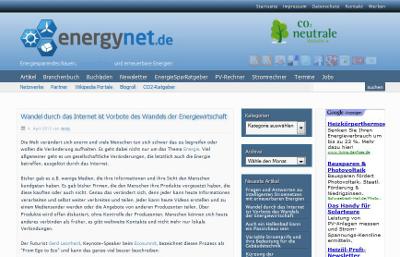 energynet Energieblog Energie-Blogger Screenshot vom Energieblog energynet