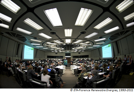 Konferenzsaal auf der Europäischen Biomasse Konferenz in Berlin